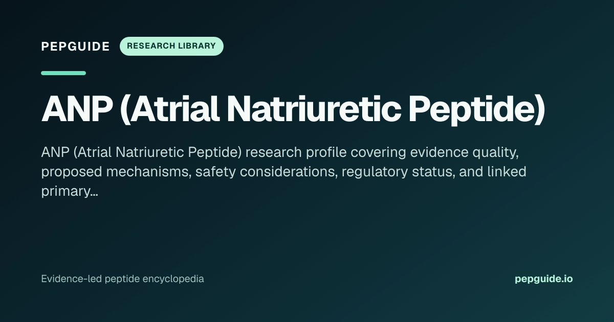 ANP (Atrial Natriuretic Peptide): Research Profile, Mechanism ...