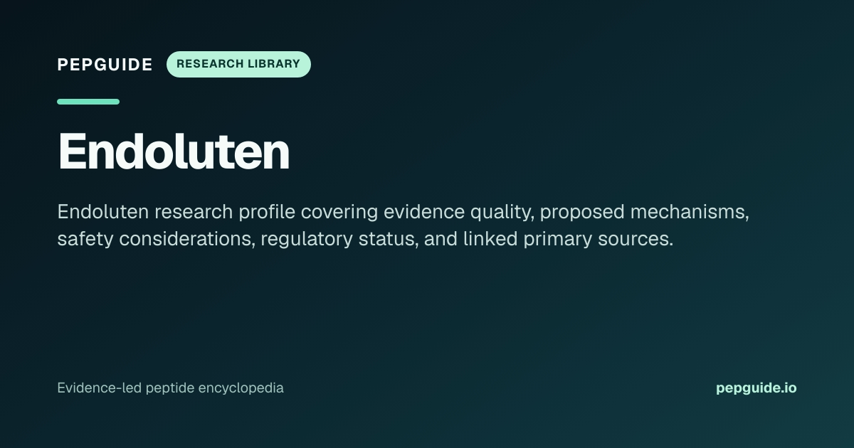 Endolumin Endoluten: Research Profile, Mechanism & Protocols | PepGuide | PepGuide