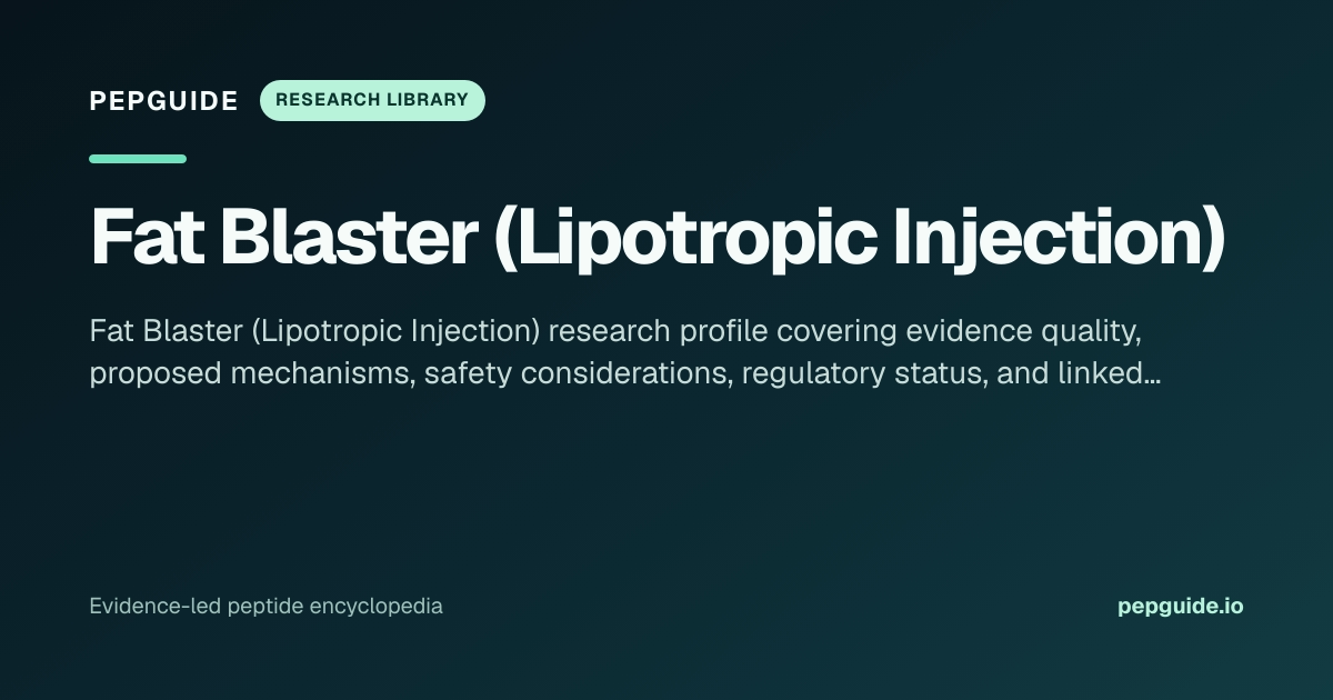 Fat Blaster (Lipotropic Injection): Research Profile, Mechanism ...