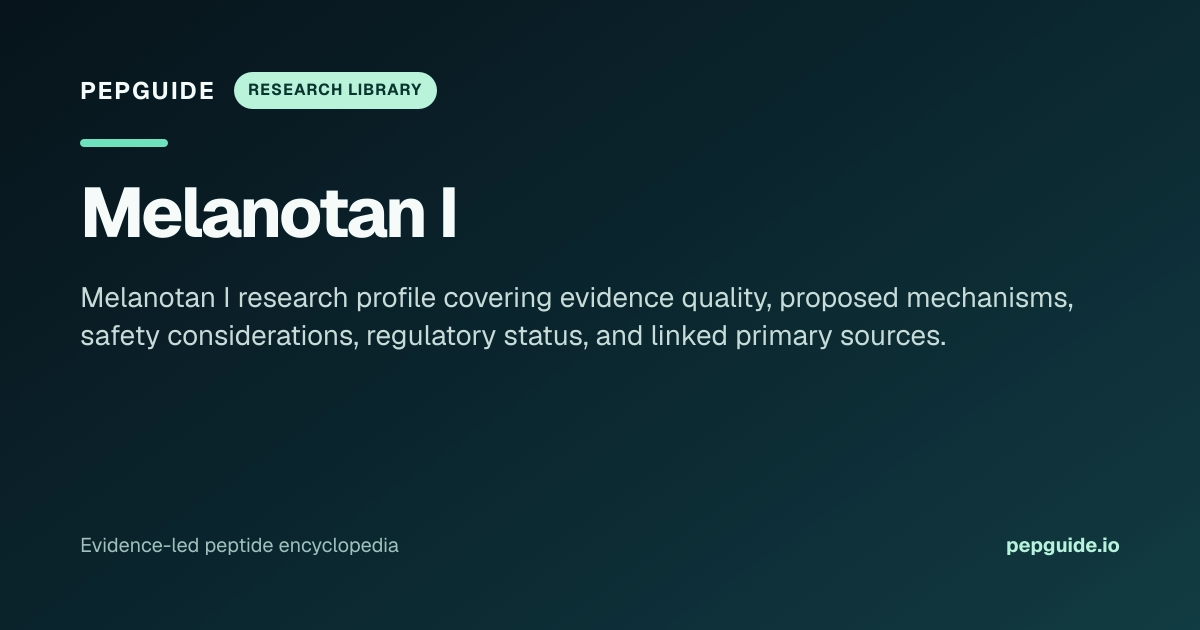 Melanotan I: Research Profile, Mechanism & Protocols | PepGuide | PepGuide