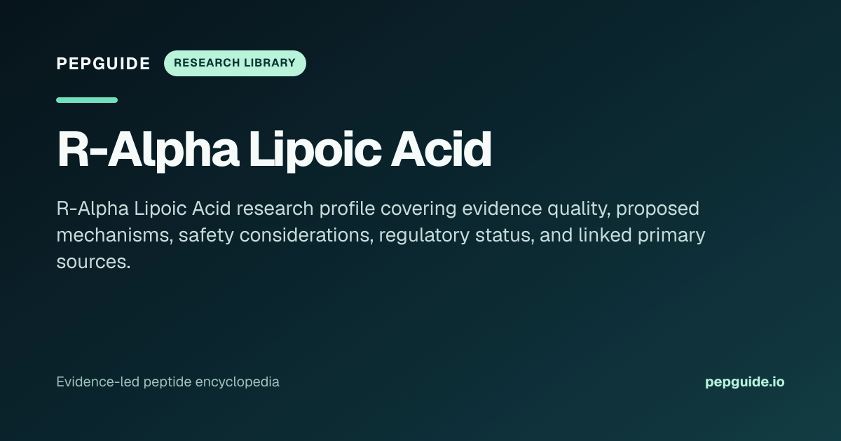 R-Alpha Lipoic Acid: Research Profile, Mechanism & Protocols | PepGuide ...