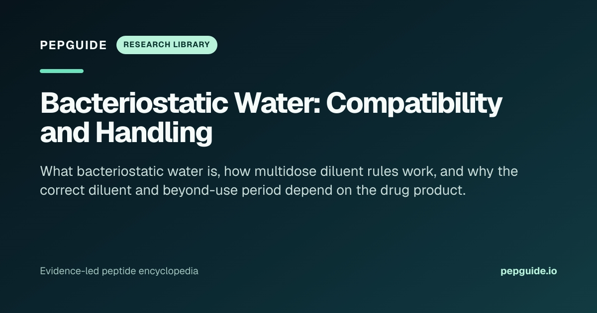 Bacteriostatic Water Guide: What It Is and Why It Matters | PepGuide